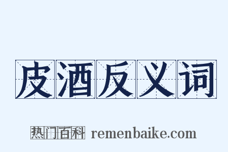皮酒反义词是什么意思的图片